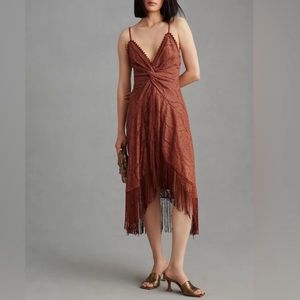 NWT Anthropologie Bhanuni by Jyoti Crochet Fringe Dress